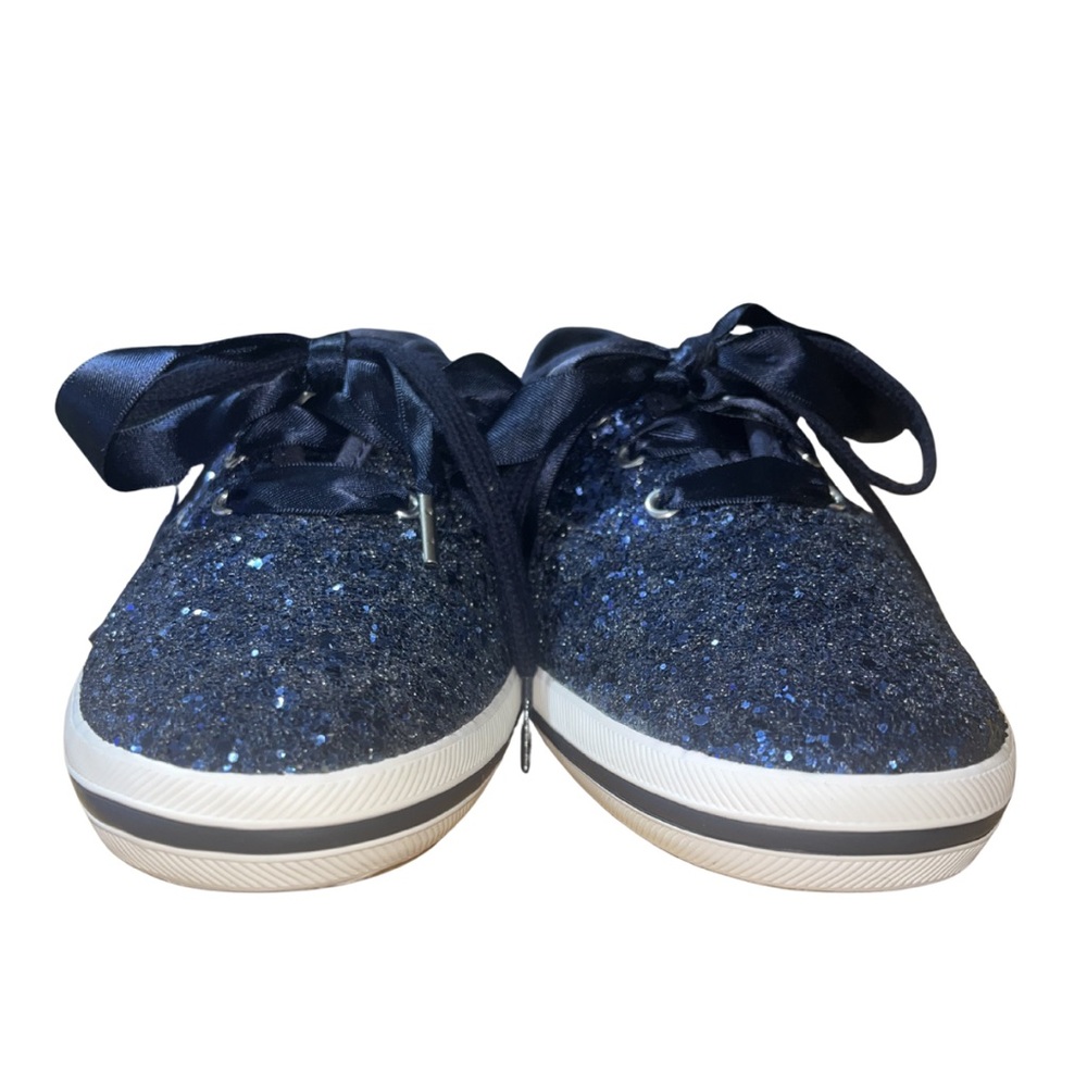 Keds x Kate Spade Champion Navy Glitter Sneakers - Size 8.5 - Picture 4 of 12